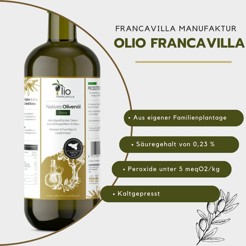 Francavillas Natives Olivenöl Extra (verschiedene Größen)