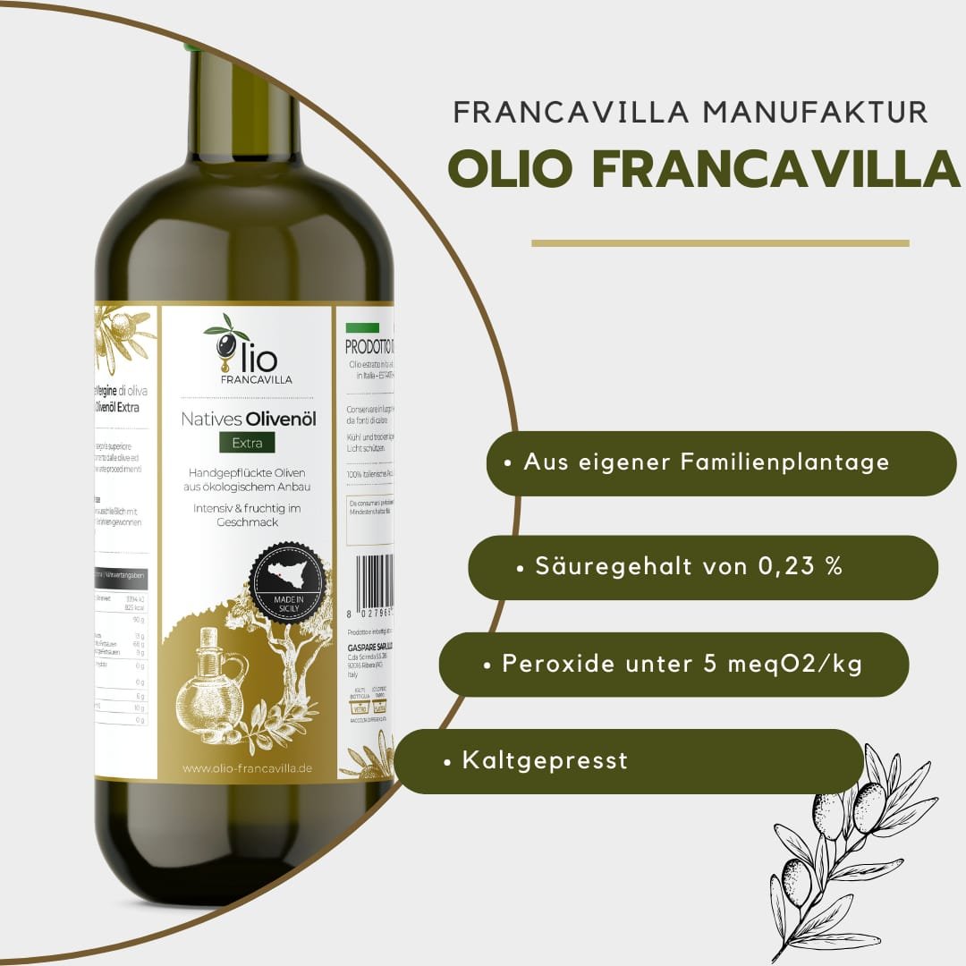 Francavillas Natives Olivenöl Extra (verschiedene Größen)