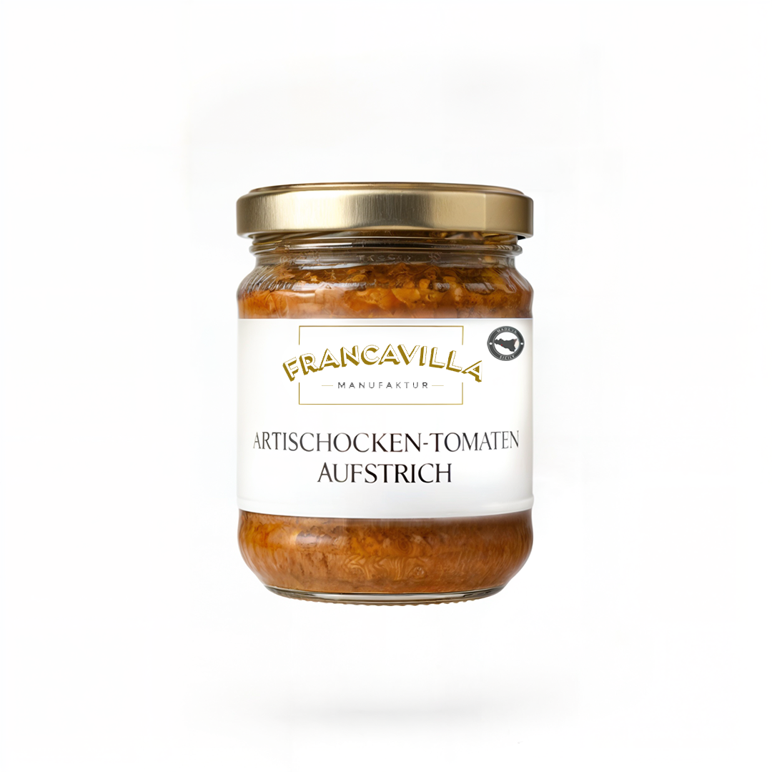 Artischocken-Tomaten-Aufstrich von Francavilla Manufaktur – sizilianischer Aufstrich mit Artischocken und Tomaten