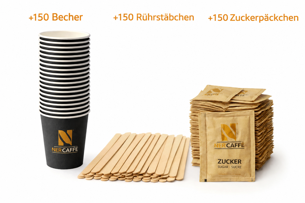NER CAFFÈ Zubehörset für Espresso | 150 Teile