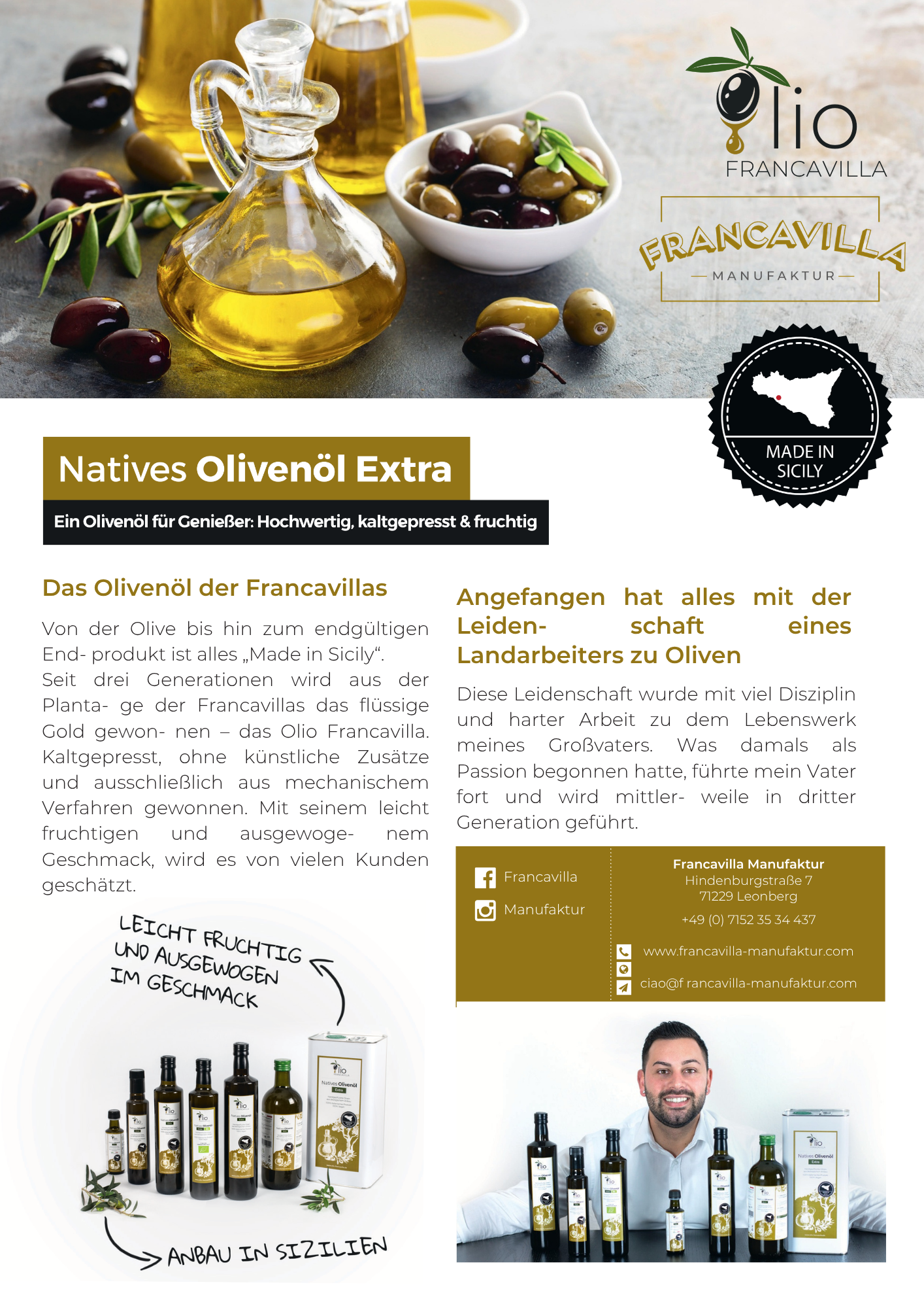 Flyer „Natives Olivenöl Extra“ – Nur 0,01 €