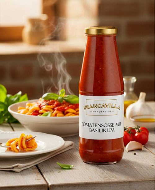 Feine Tomatensoße mit Basilikum